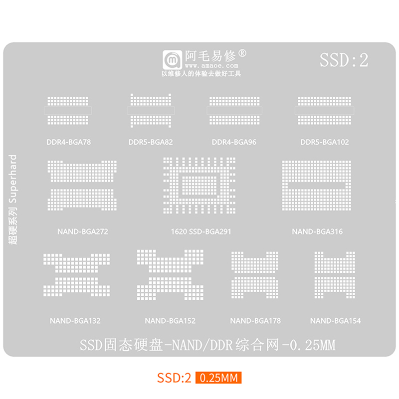 BGA Reballing Stencil for SSD  - Ddr5 Kit ulasan dan harga