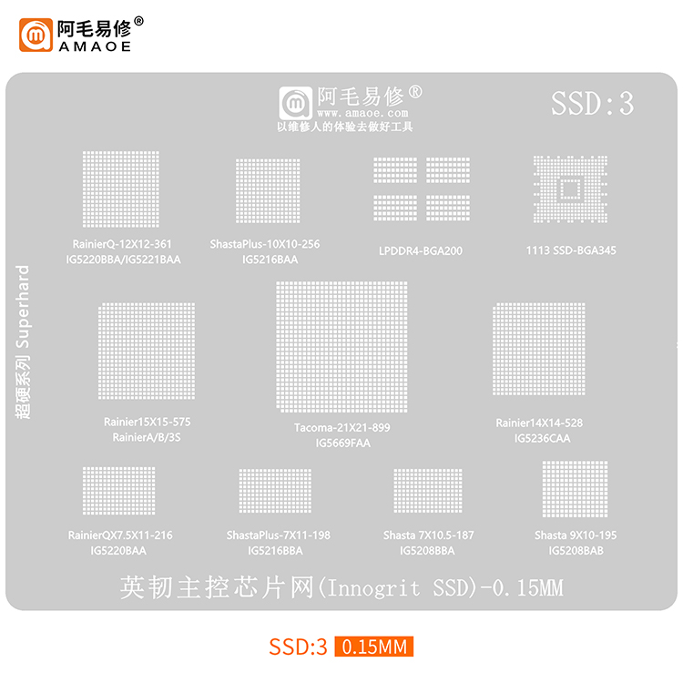BGA Reballing Stencil for SSD  - Ddr5 Kit ulasan dan harga