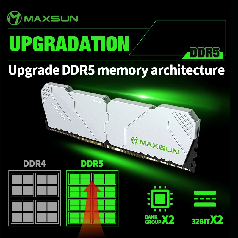MAXSUN Heatsink Memoria RAM DD - Ddr5 16Gb 6000Mhz ulasan dan harga