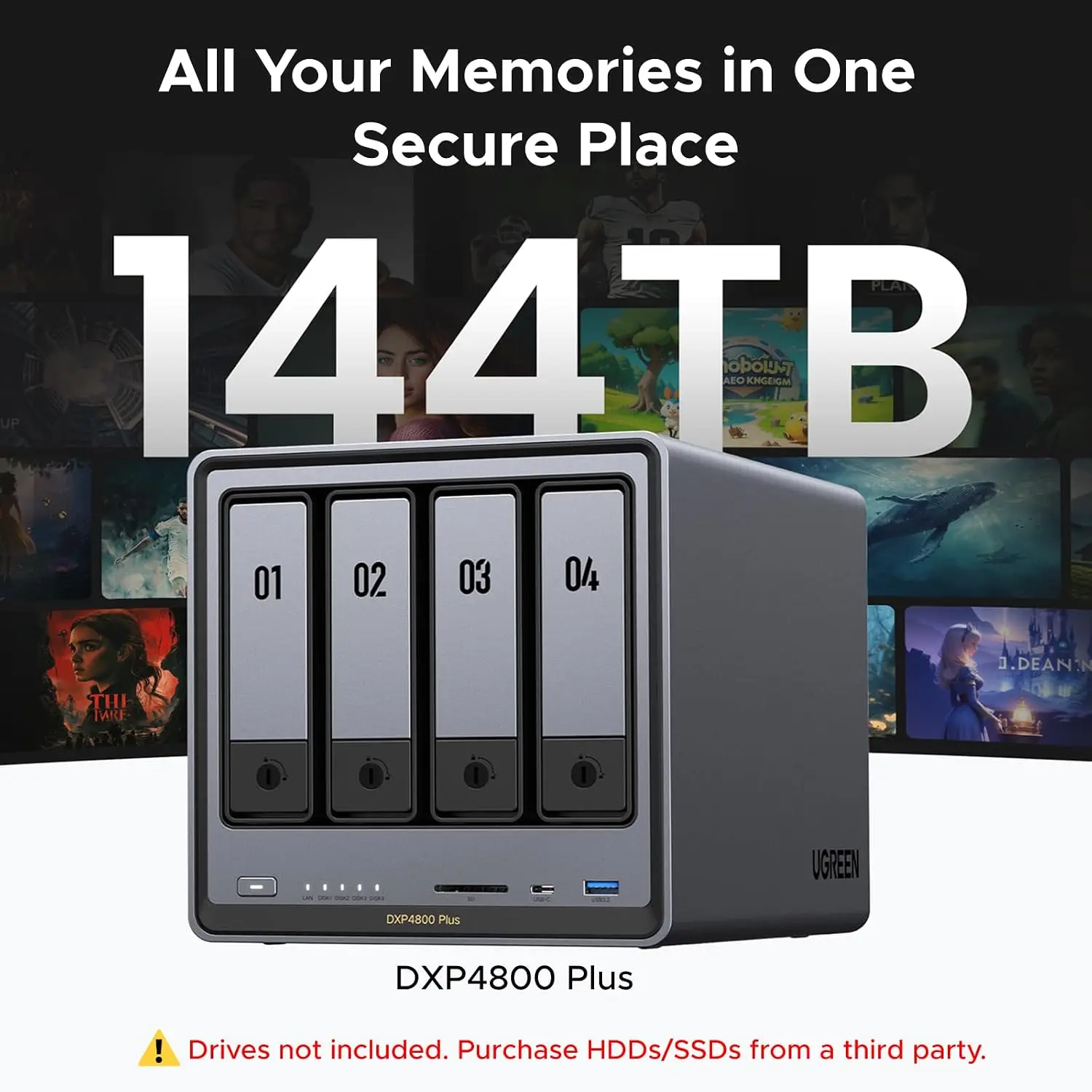 UGREEN NAS DXP4800 Plus 4-Bay  - Ddr5 8Gb ulasan dan harga