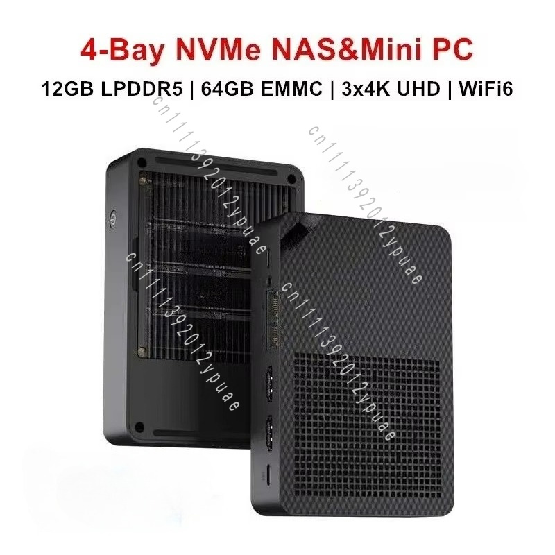 4-Bay NAS Mini PC WiFi6, 12GB  - Ddr5 64Gb ulasan dan harga