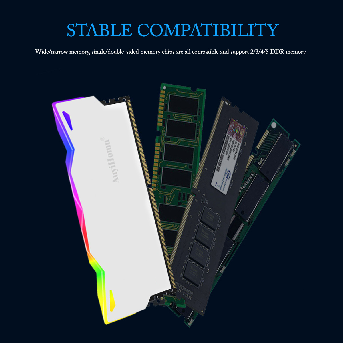 AuyiHomu RGB Heatsink, 5V 3Pin - Ddr5 Rgb Ram ulasan dan harga