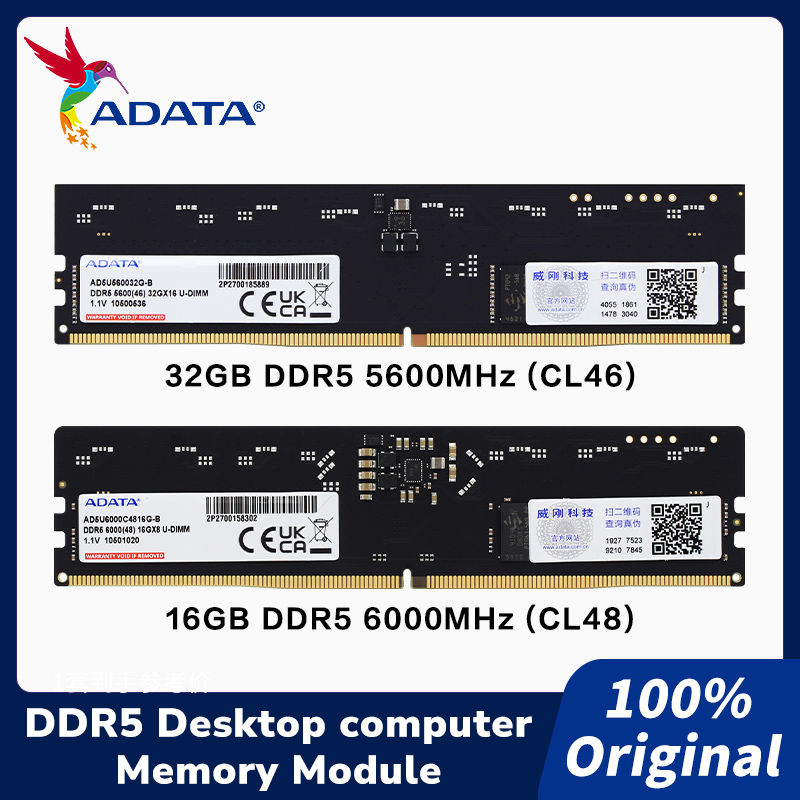ADATA DDR5 U-DIMM Memory Modul - Ddr5 16Gb 6000Mhz ulasan dan harga